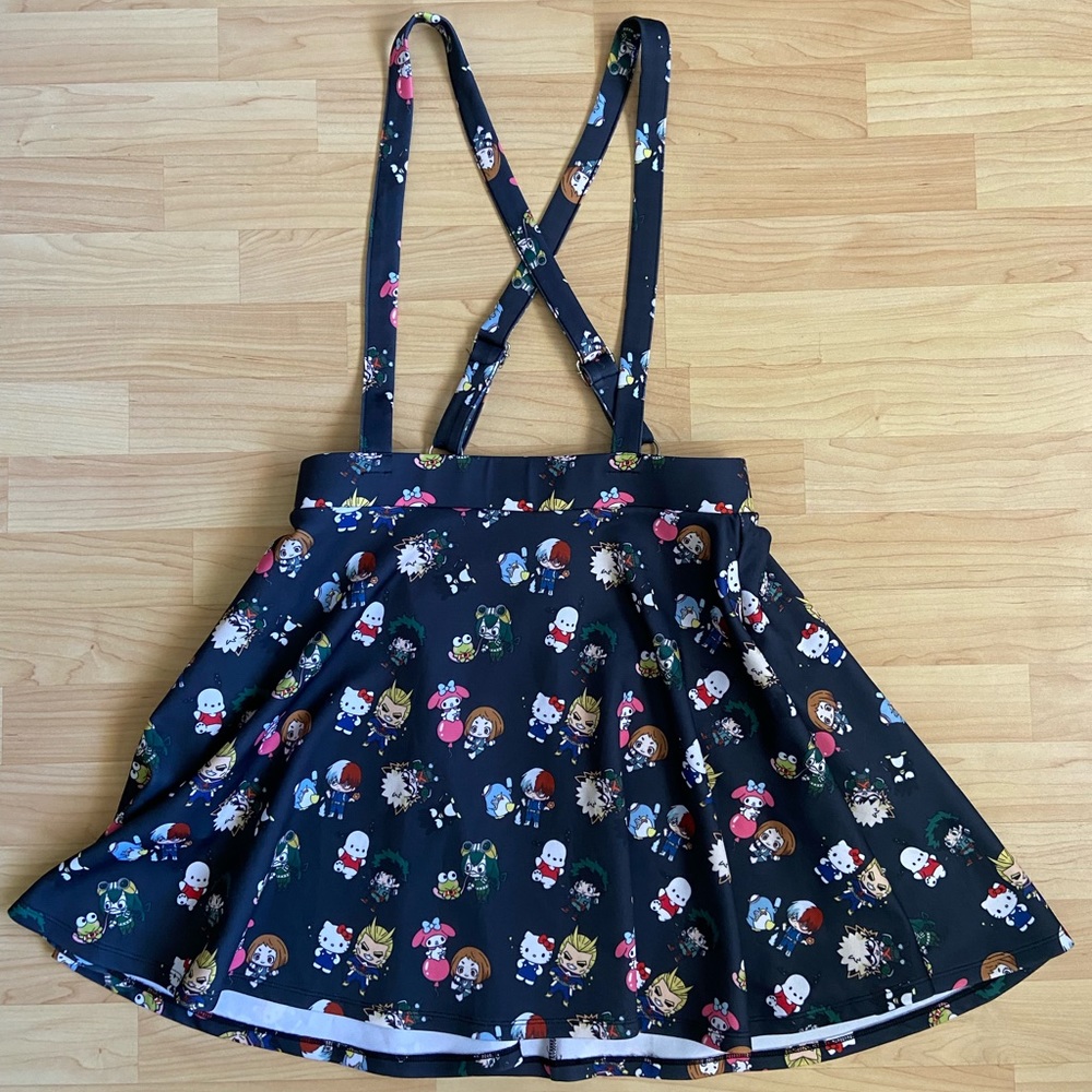 Hot Topic My Hero Academia X Hello Kitty & Friends Suspender Skirt